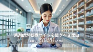 スマホで転職サイトを探している女性薬剤師